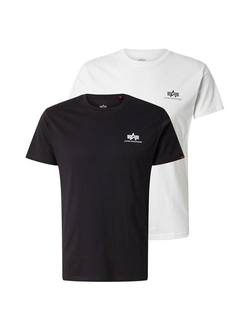 ALPHA INDUSTRIES Bluser & t-shirts  sort / hvid