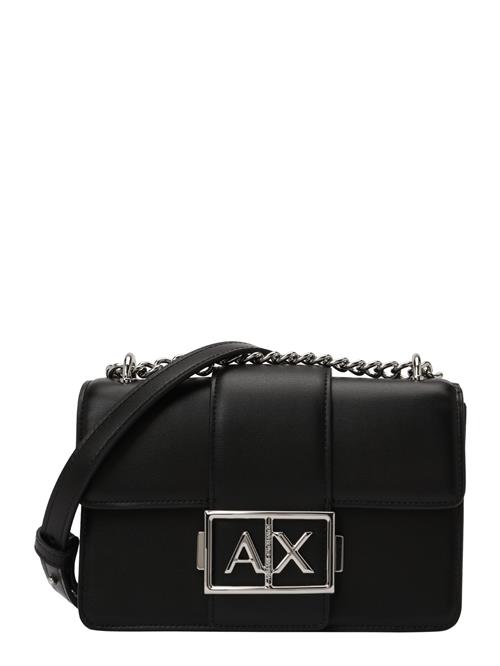 ARMANI EXCHANGE Skuldertaske 'Jodie'  sort / sølv