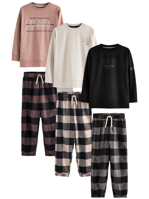 Next Nattøj  kit / mokka / sort / sort-meleret