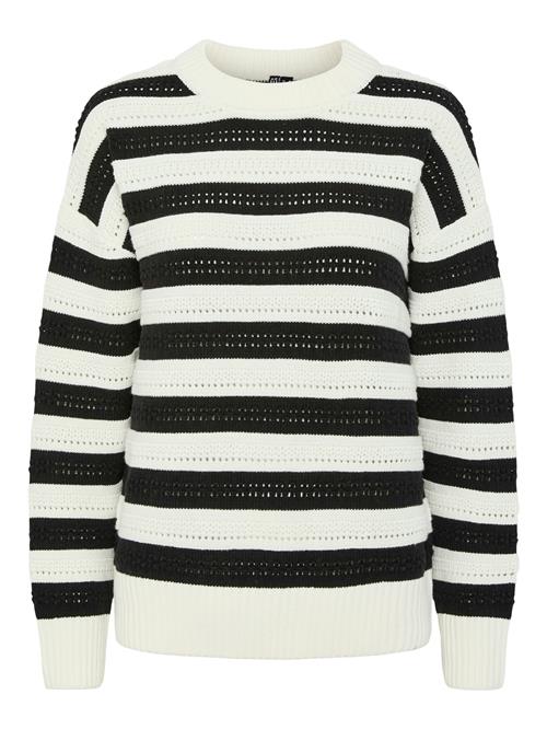 PIECES Pullover 'PCFanni'  sort / hvid