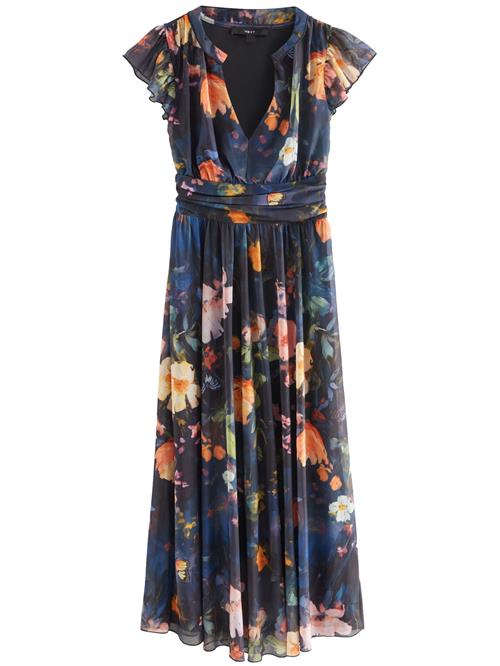 Next Kjole  navy / pastelgrøn / orange / lyserød