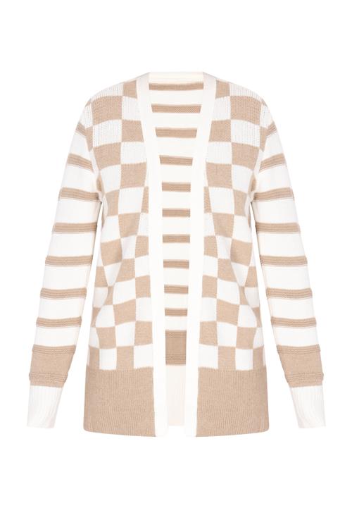 Usha Cardigan  beige / hvid
