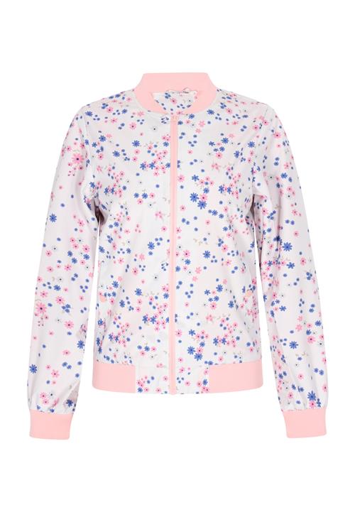 swirly Overgangsjakke  royalblå / lysegrå / lyserød / hvid