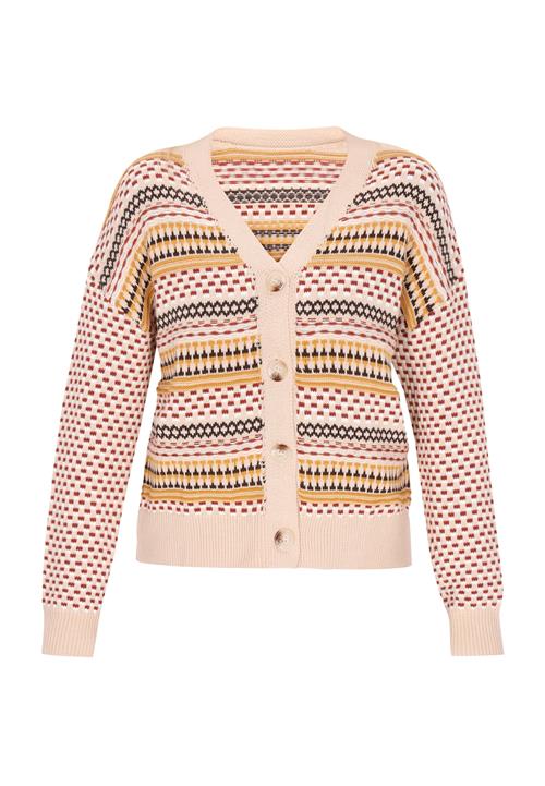 ebeeza Cardigan  creme / rustbrun / mørkegul / sort