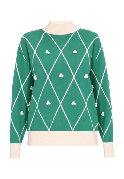 swirly Pullover  turkis / hvid