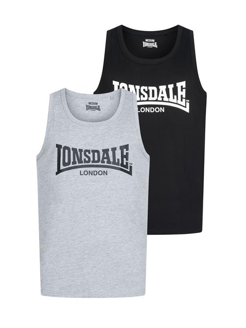 LONSDALE Bluser & t-shirts 'Averham'  grå-meleret / sort / hvid