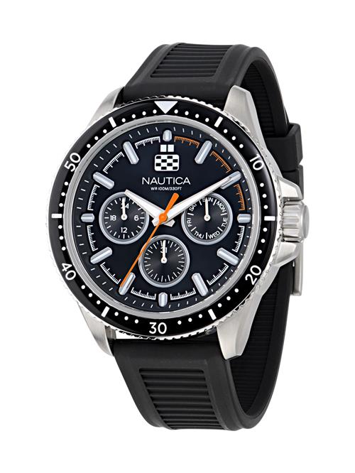 NAUTICA Analogt ur 'NCT WINDROSE'  sort / sølv