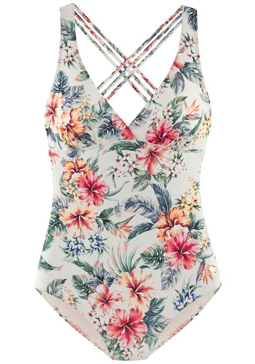 LASCANA Badedragt  creme / marin / pastelgrøn / orange