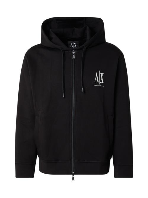 ARMANI EXCHANGE Sweatjakke  sort / hvid
