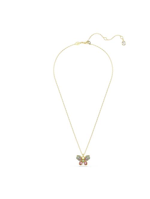 Swarovski Kæde 'Idyllia'  blå / guld / grøn / pink