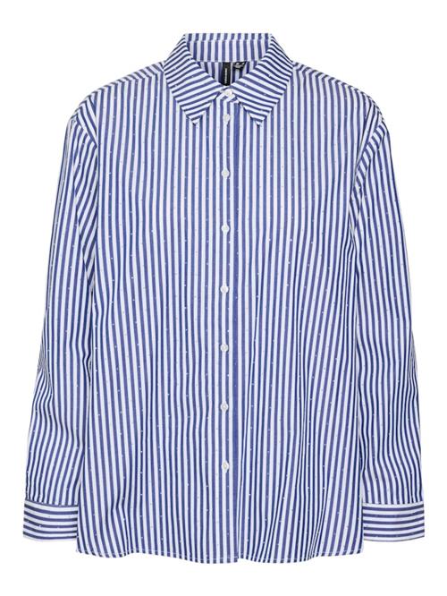 VERO MODA Bluse  blå / hvid