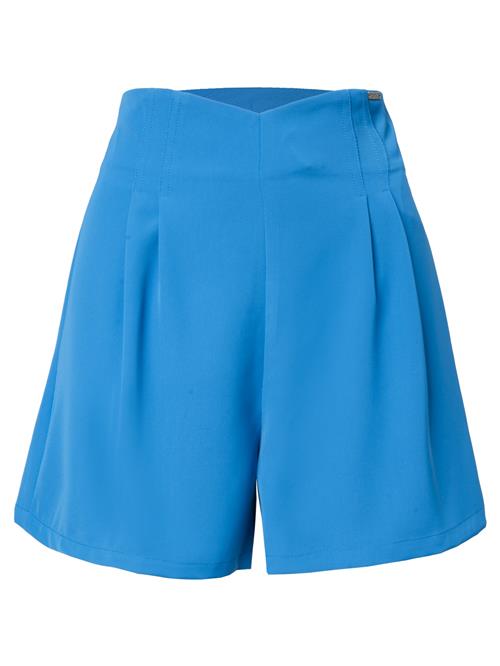 Influencer Bukser med lægfolder  blå