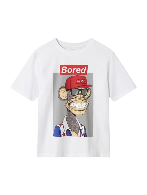 LMTD Shirts 'Bored Ape'  grå / mørkerød / sort / hvid