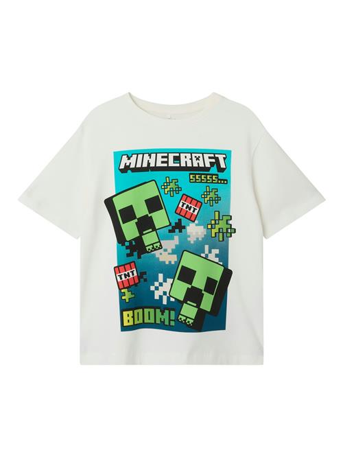 NAME IT Shirts 'NKMMus Minecraft'  turkis / lime / sort / hvid
