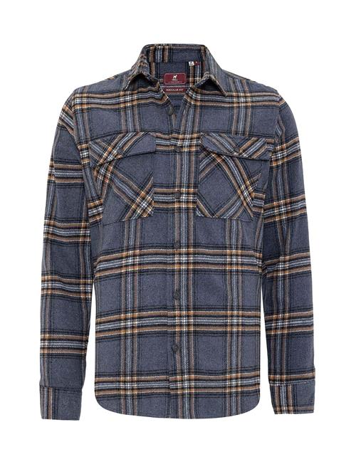 Williot Skjorte  mørkeblå / brun / hvid