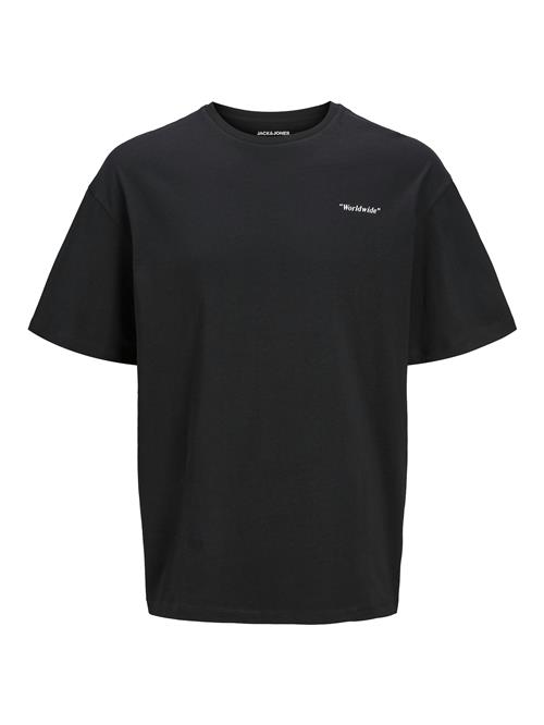 JACK & JONES Bluser & t-shirts 'JJCRINKLE'  sort / offwhite