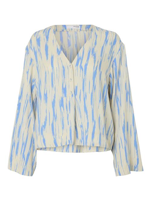 SELECTED Bluse 'Bela'  creme / lyseblå