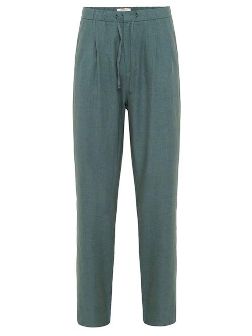 Antioch Bukser med lægfolder  grøn-meleret