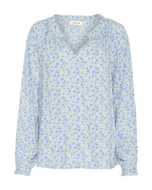 Cream Bluse 'CRTiah'  himmelblå / pastelblå / pastelgul / oliven