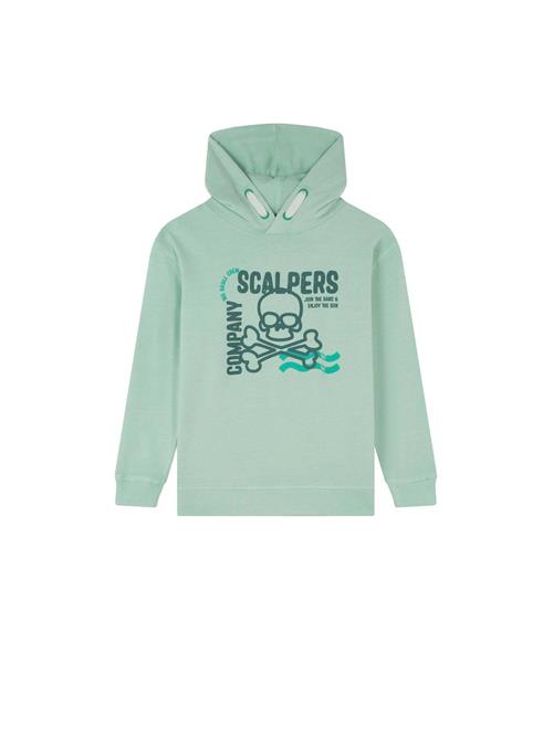 Scalpers Sweatshirt 'Stroke'  lysegrøn / mørkegrøn