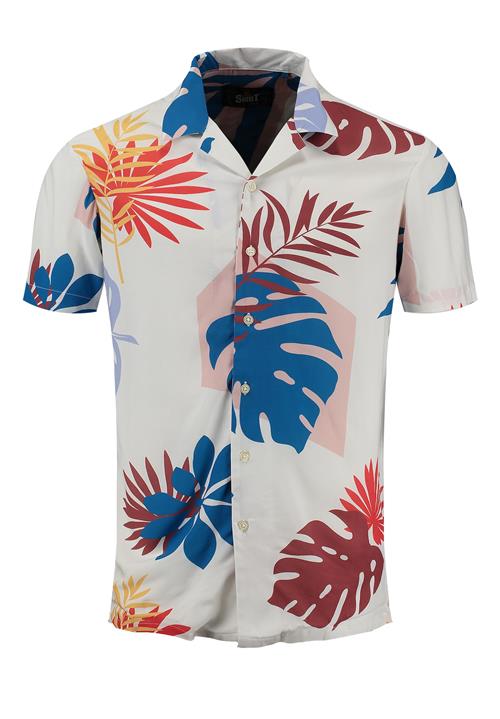 Key Largo Skjorte 'Splash'  safir / gylden gul / grenadine / hvid