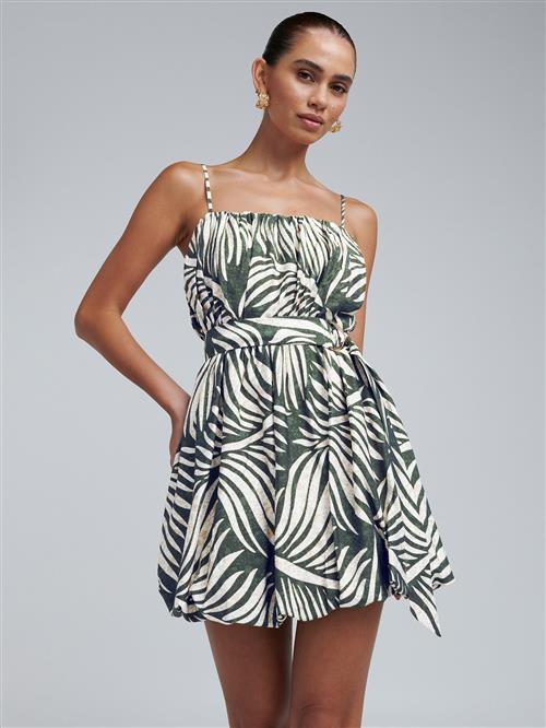 BWLDR Sommerkjole 'Khyla'  kit / mørkegrøn / hvid