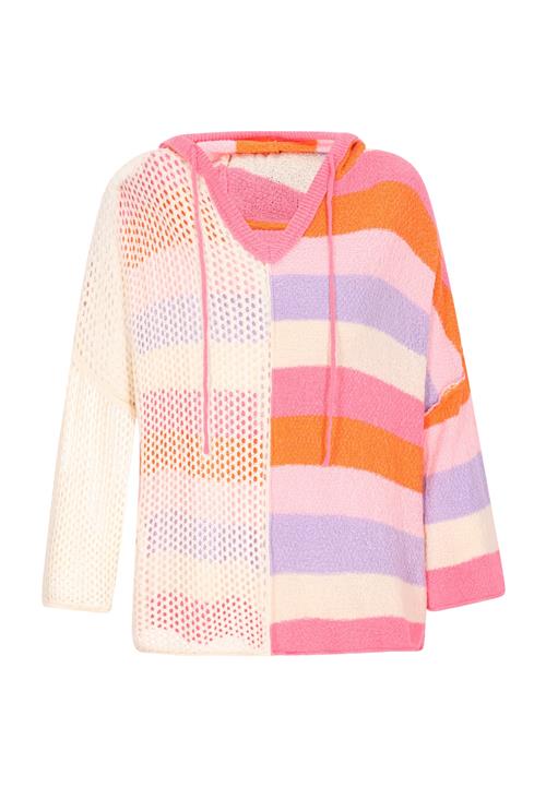 swirly Pullover 'Back To School'  creme / lilla / orange / pink