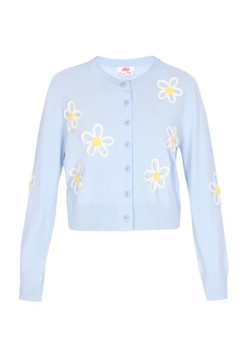 MYMO Cardigan 'Comfy'  lyseblå / gul / hvid