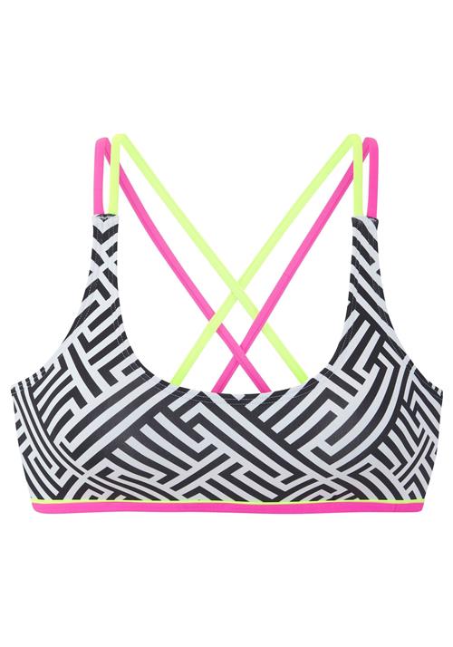 BUFFALO Bikinioverdel  lime / pink / sort / offwhite