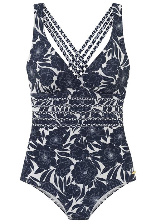 SUNSEEKER Badedragt  marin / hvid