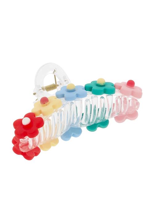 swirly Hårsmykke  turkis / gul / lyserød / rød