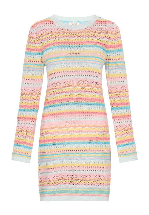 IZIA Strikkjole 'Festival'  turkis / lyseorange / rosé / hvid