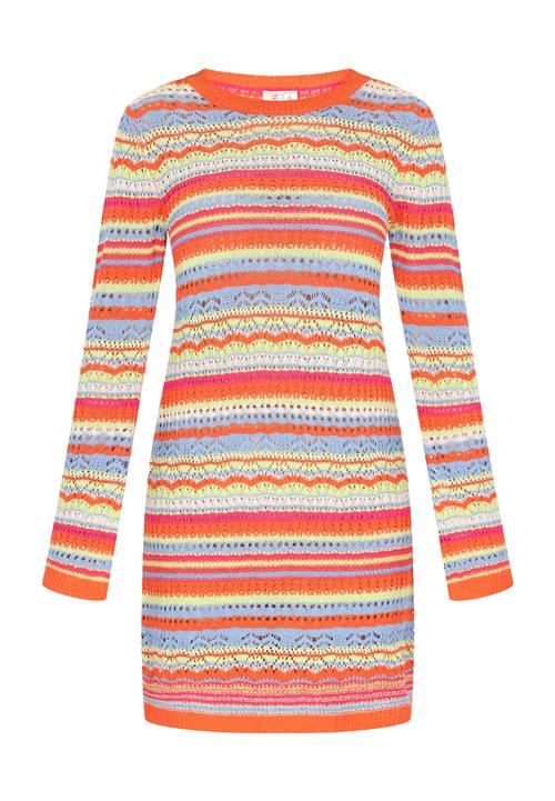 IZIA Strikkjole 'Festival'  lyseblå / pastelgul / orange / hvid