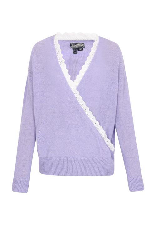DreiMaster Vintage Pullover  lavendel / hvid