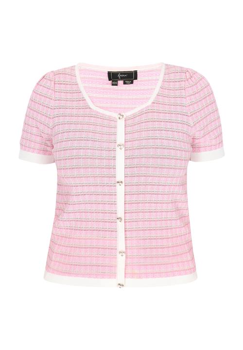 faina Cardigan  rosé / sølv / hvid