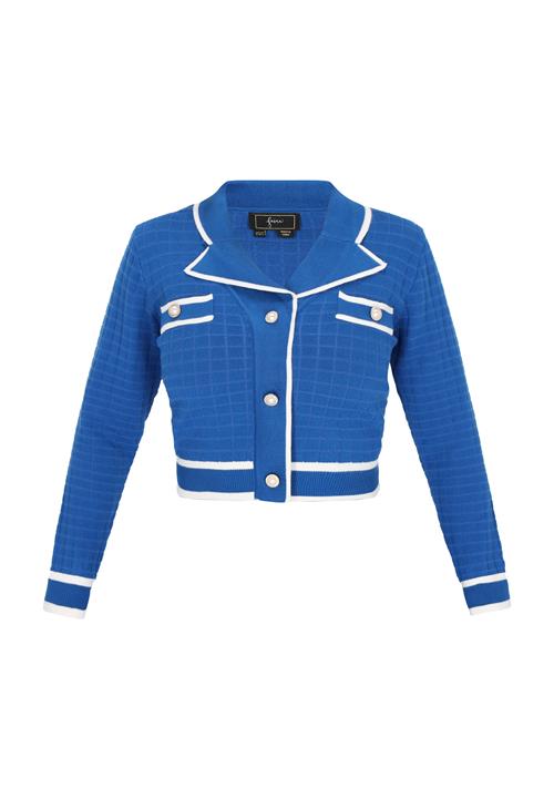 faina Cardigan 'Fashion Look'  royalblå / hvid