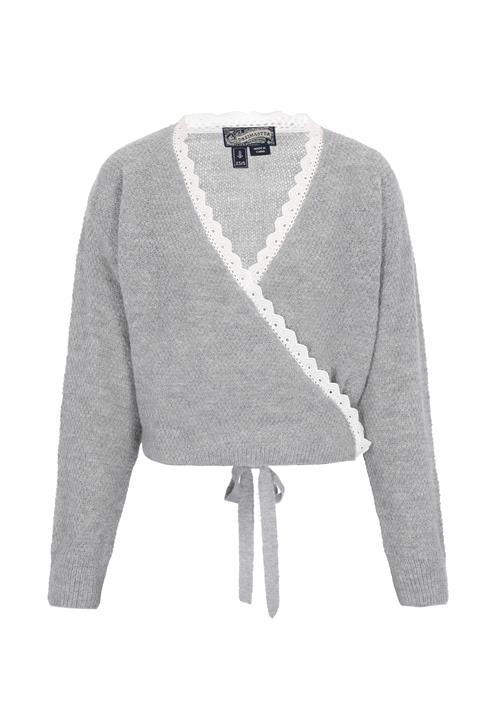 DreiMaster Vintage Cardigan  grå / hvid