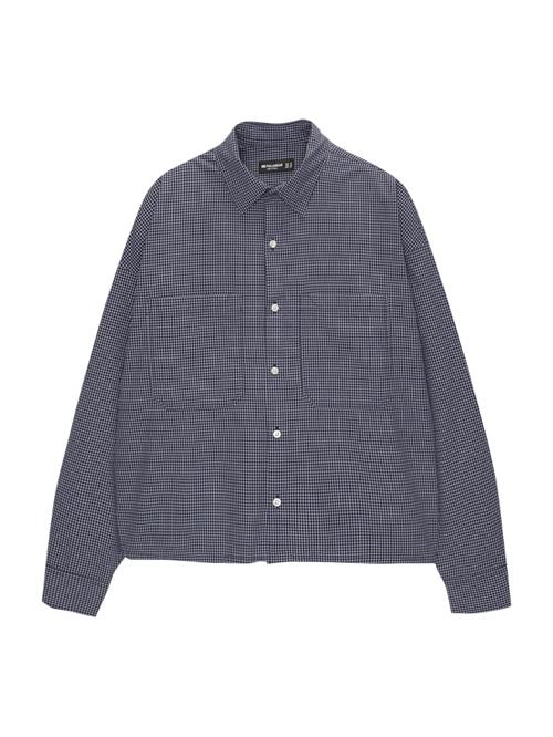 Pull&Bear Skjorte  navy / hvid