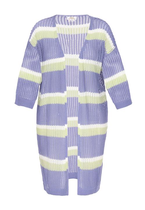 usha FESTIVAL Cardigan 'Fashion Look'  pastelgrøn / lavendel / hvid