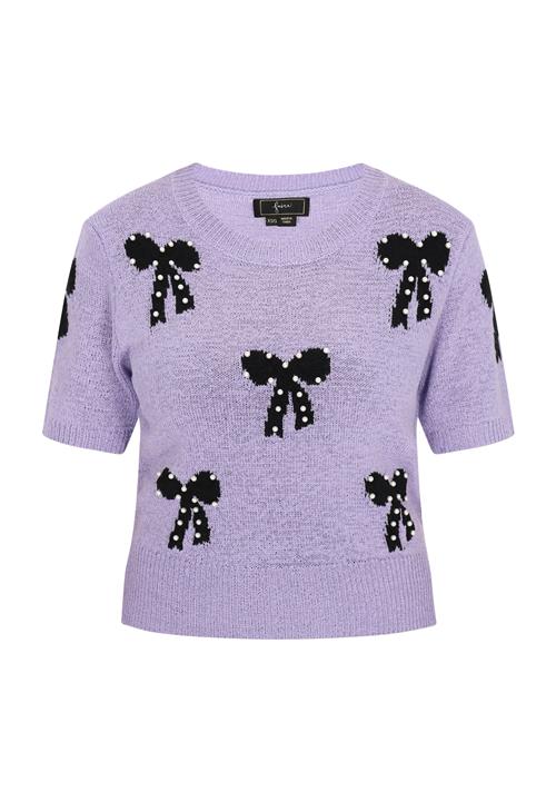 faina Pullover  lilla / sort