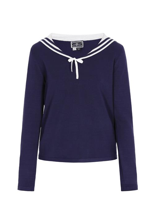 DreiMaster Maritim Pullover 'Classic Look'  navy / hvid