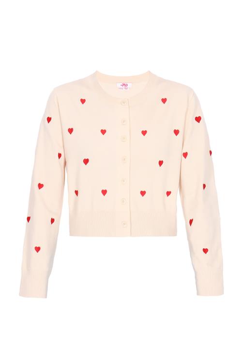 MYMO Cardigan  rød / naturhvid