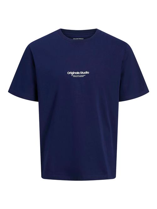 JACK & JONES Bluser & t-shirts 'JORVesterbro'  mørkeblå / hvid