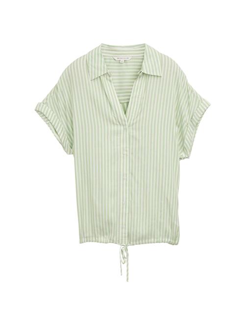 TOM TAILOR Bluse  lysegrøn / hvid