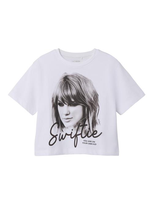 TWO SOON Bluser & t-shirts 'Taylor Swift'  sort / hvid