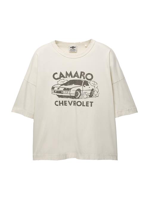 Pull&Bear Bluser & t-shirts  ecru / antracit