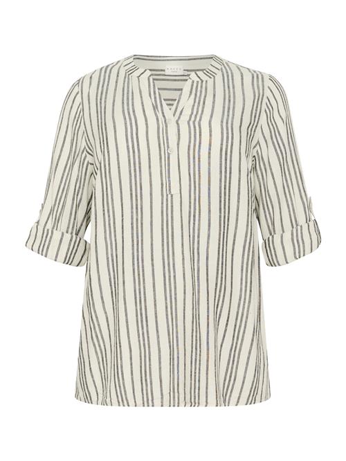 KAFFE CURVE Bluse 'Mille'  beige / mørkegrå