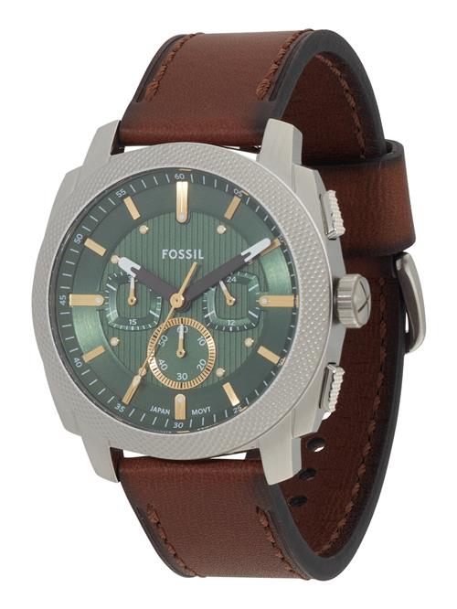 FOSSIL Analogt ur 'Machine'  brun / grøn / sølv