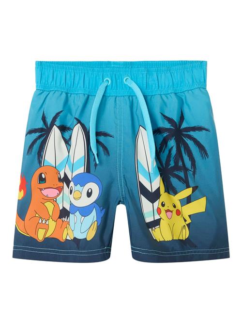 NAME IT Badeshorts 'NMMCoy Pokemon'  marin / aqua / orange / hvid