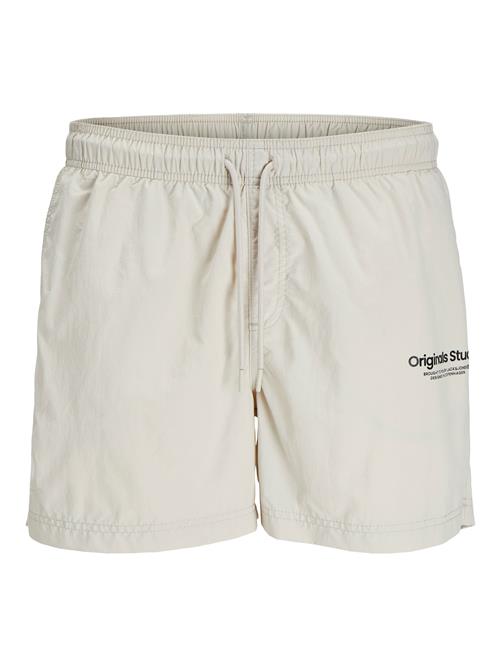 JACK & JONES Badeshorts 'JPSTNaxos'  lysegrå / sort